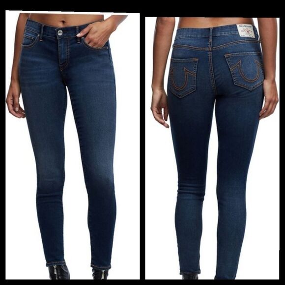 True Religion Jennie Curvy Contour Mid Rise Jeans Size 27 NWT - Picture 1 of 7